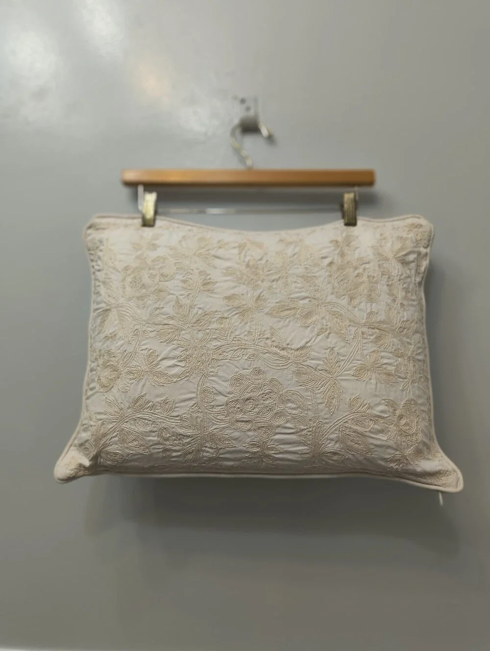 Lauren Ralph Lauren Tan Cream Dorset Embroidery Chain Stitch Pillows Covers